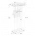 FixtureDisplays® Clear Podium Plexiglass Lecturn Transparent Church Pulpit with Christian Church Cross Trinity Style Easy Assebmly Required 15411+1803CROSS