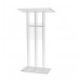 FixtureDisplays® Clear Podium Plexiglass Lecturn Transparent Church Pulpit Event Wedding Debate Speech School Trinity Style Easy Assebmly Required 15411