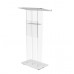 FixtureDisplays® Clear Podium Plexiglass Lecturn Transparent Church Pulpit Event Wedding Debate Speech School Trinity Style Easy Assebmly Required 15411