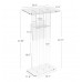 FixtureDisplays® Clear Podium Plexiglass Lecturn Transparent Church Pulpit Event Wedding Debate Speech School Trinity Style Easy Assebmly Required 15411