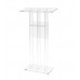 FixtureDisplays® Clear Podium Plexiglass Lecturn Transparent Church Pulpit Event Wedding Debate Speech School Trinity Style Easy Assebmly Required 15411