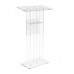 FixtureDisplays® Clear Podium Plexiglass Lecturn Transparent Church Pulpit Event Wedding Debate Speech School Trinity Style Easy Assebmly Required 15411