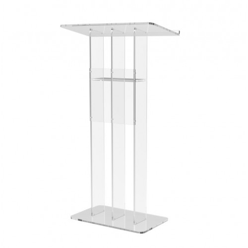 FixtureDisplays® Clear Podium Plexiglass Lecturn Transparent Church Pulpit Event Wedding Debate Speech School Trinity Style Easy Assebmly Required 15411