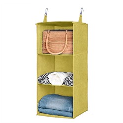 FixtureDisplays® 3-Shelf/Layer/Level Hanging Closet Organizer and Storage, 10.6 X 10.6 X 23.6