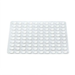 FixtureDisplays® 100Pack Clear Round Self-Adhesive Rubber Pad Silicon Bumpers Bumpon 3/8