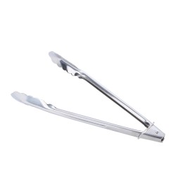 FixtureDisplays® 1 Pc Stainless Steel Utility Tongs, 8.8 X 1.2 Inch, Kitchen Tongs 15924