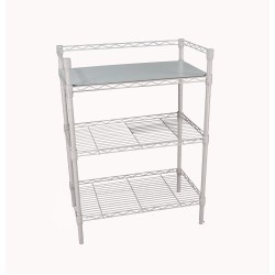 FixtureDisplays® 3-Tier Heavy Duty Steel Adjustable Steel Wire Shelving Rack, 24