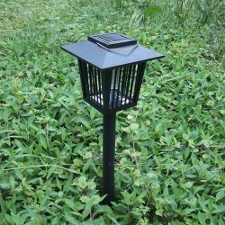 FixtureDisplays® Solar-Powered Outdoor Insect Killer/Bug Zapper/Mosquito Killer, Garden Light, Hang or Stick in the Ground, Dual Modes 16804