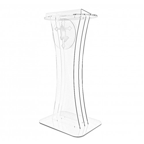 Clear Acrylic Lucite Podium Pulpit Lectern 1803-1+12152