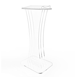 FixtureDisplays® Podium, Clear Ghost Acrylic, Pulpit, Lectern - 1803-1 Easy Assembly Required