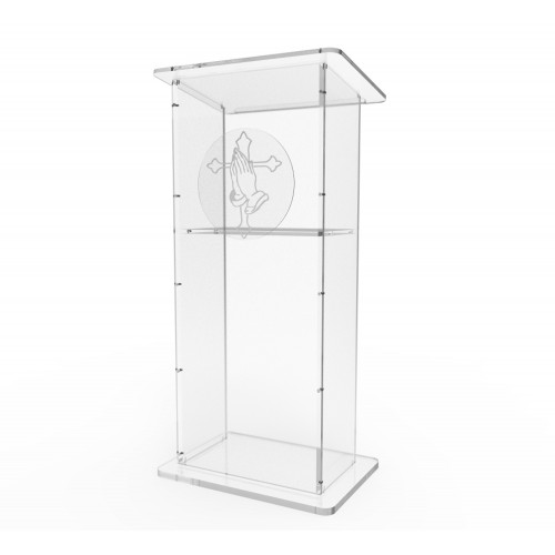 FixtureDisplays® Clear Acrylic Lucite Podium Pulpit Lectern 45