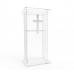 FixtureDisplays® Clear Acrylic Lucite Podium Pulpit Lectern 45