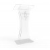 Clear Acrylic Lucite Podium Pulpit Lectern with Prayer Hands Logo 1803-3+12152