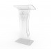 Clear Acrylic Lucite Podium Pulpit Lectern with Prayer Hands Logo 1803-3+12152