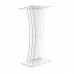 FixtureDisplays® Podium Clear Ghost Acrylic Lectern or Pulpit - 1803-3 Easy Assembly Required