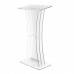 FixtureDisplays® Podium Clear Ghost Acrylic Lectern or Pulpit - 1803-3 Easy Assembly Required