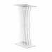 FixtureDisplays® Podium Clear Ghost Acrylic Lectern or Pulpit - 1803-3 Easy Assembly Required