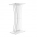 FixtureDisplays® Podium Clear Ghost Acrylic Lectern or Pulpit - 1803-3 Easy Assembly Required