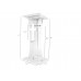 FixtureDisplays® Podium Clear Ghost Acrylic w / White Cross With Cross decor 1803-310 Easy Assembly Required