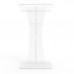 FixtureDisplays® Podium Clear Ghost Acrylic w / White Cross1803-310 Easy Assembly Required