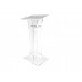 FixtureDisplays® Plexiglass Acrylic Podium Clear Lectern Church Pulpit With Cross décor 1803-311