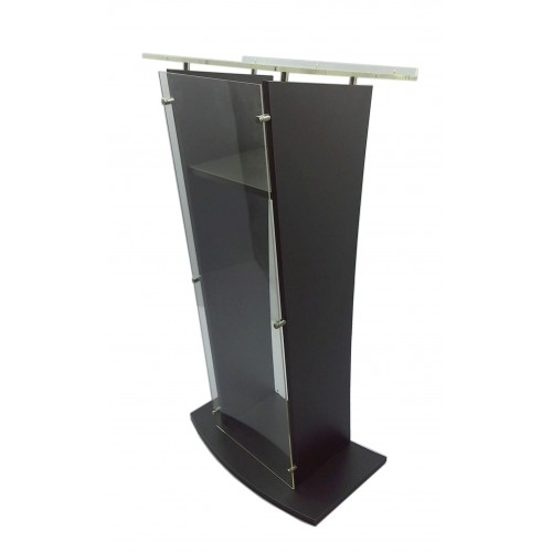 FixtureDisplays® Wood Podium with Acrylic Front Panel, 48