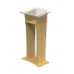 FixtureDisplays® Wood Podium with Clear Front Panel, 48