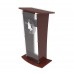 FixtureDisplays® Wood Podium with Frost Acrylic Front Panel, 48