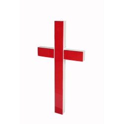 FixtureDisplays® Premium Metal & Acrylic Cross LED Lighted Cross, Christian Lighted Church Sign, Perfect for Indoors & Outdoors 18101-RED