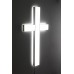 FixtureDisplays® Premium Metal & Acrylic Cross LED Lighted Cross, Christian Lighted Church Sign, Perfect for Indoors & Outdoors 18101-WHITE