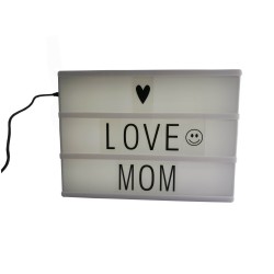 FixtureDisplays® A4 Size Free Combination Cinematic Light Box with Letters and LED Light 18155