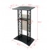 FixtureDisplays® Truss Podium Metal Pulpit Church Podium Conference Pulpit Event Lectern Cup Hold with Cross Decor 18353+1803-CROSS