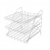 FixtureDisplays Metal Wire Rack for Chips Beverages Confectionaries Table Countertop 3-shelf Display 19392