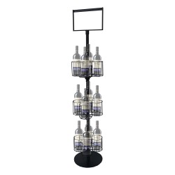 FixtureDisplays® Wine Bottle Rack Liquor Rack Wire Metal Champagne Display Bar Storage Stand 19414