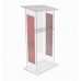 FixtureDisplays® Wood Acrylic Podium Church Pulpit, Clear Plexiglass 24X18X45