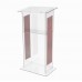 FixtureDisplays® Wood Acrylic Podium Church Pulpit, Clear Plexiglass 24X18X45