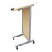 FixtureDisplays® Floor Standing Pulpit Lectern Podium w/ Casters, Heavy Duty Steel Frame, Rolling Podium 21307-MAPLE