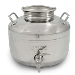 10 LITER STAINLESS STEEL, FUSTI TANK