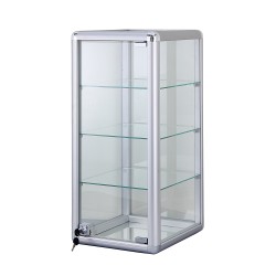 3 SHELF SILVER ALUMINUM SHOWCASE AKO0387