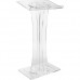 Assembled Clear Acrylic Podium Pulpit Lectern Curved Transparent 18X14X45