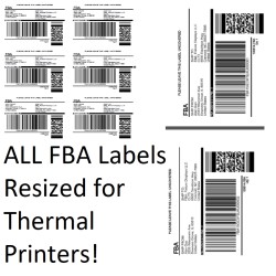 Amazon FBA Label Split Resizer Software Print Direct  to Thermal Printer Free Labels 6-Month Subscription SPLITALL-6MONTH